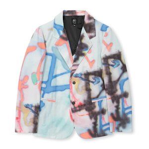 Brain Dead Horfee Spray Paint Graffiti Print Jacket Blazer